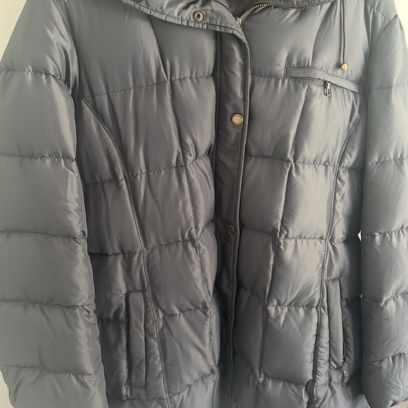 Lands End fur lined down puffer parka jacket - Picture 2 of 5